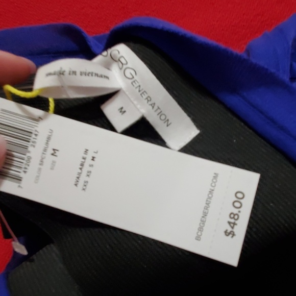 BCBGeneration royal blue  layered look mini skirt Medium - Picture 2 of 6